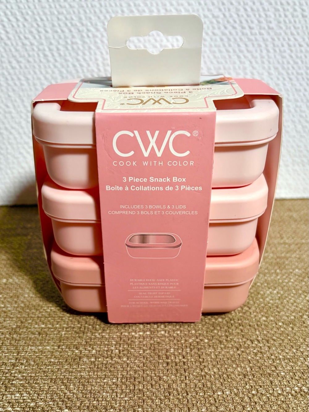 CWC Cook With Color 3-Piece Pink Snack Box Set - Picture 5 of 7